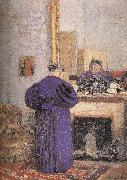 Edouard Vuillard In front of the fireplace vuillard mother oil on canvas